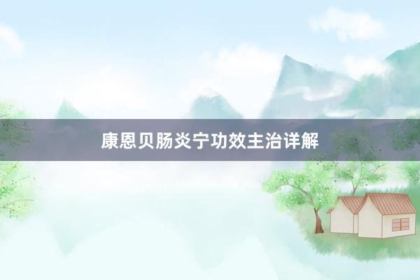 康恩贝肠炎宁功效主治详解